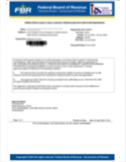 BDF Tax Exemption Certificate